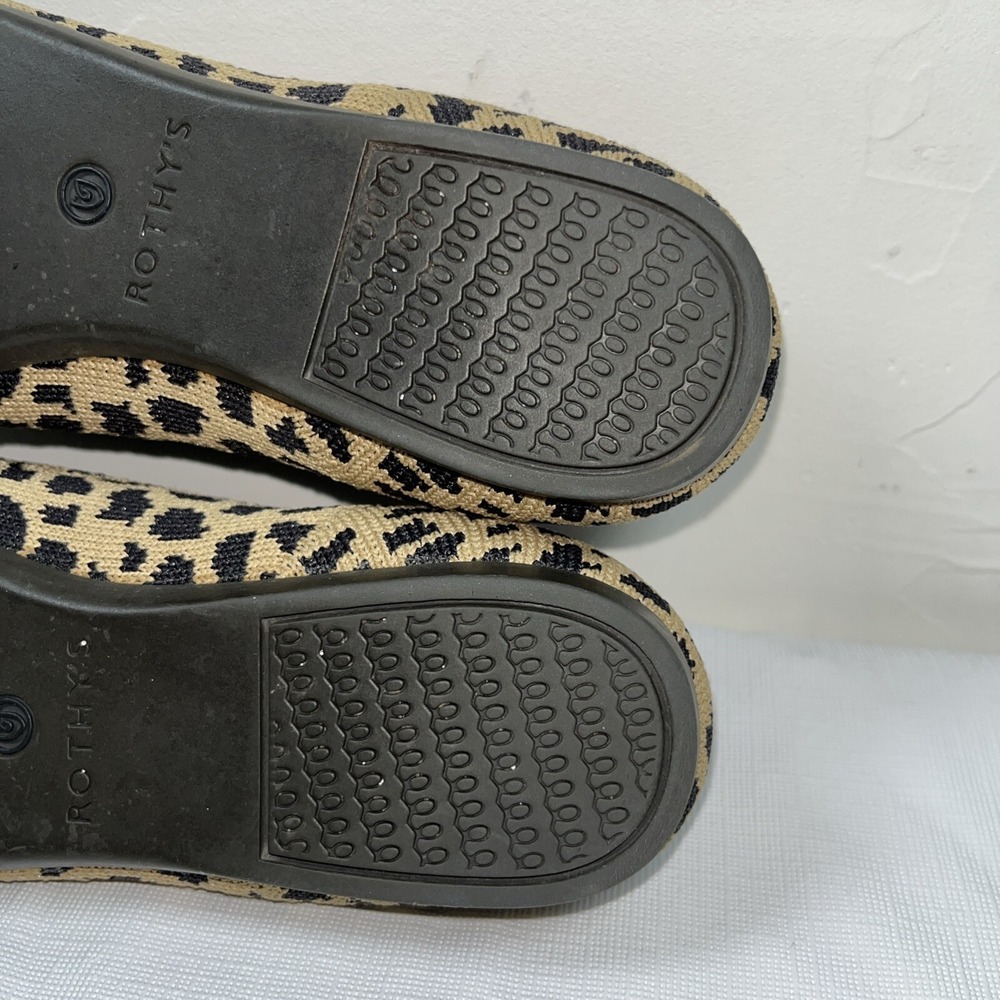 Rothys Women's The Point Leopard Print Retired Ballet Flats Comfort Shoes Sz 5.5 - Picture 11 of 15